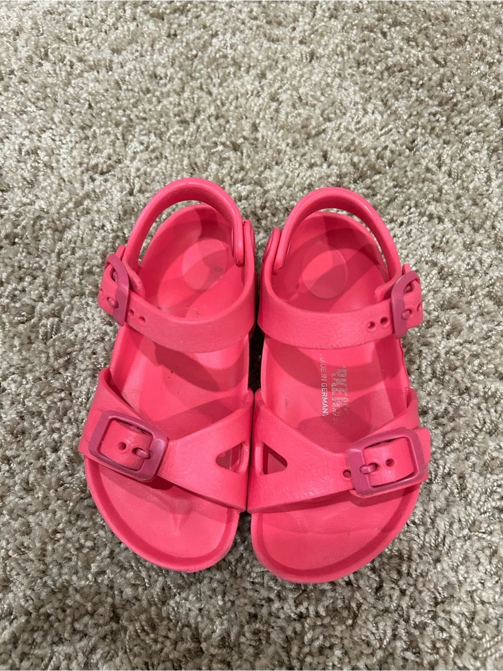 Kids Pink Adjustable Birkenstock Strap Sandals
